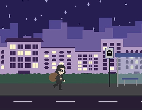 Animation avec effet parallaxe et cycle de course